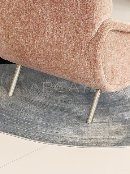 Metal Fabric Curved Lounge Chair - detail