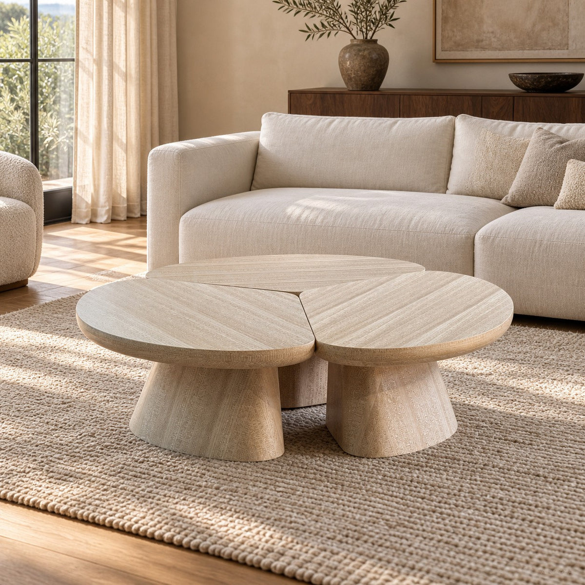 Private Residence Petal Nesting Coffee Table in detail