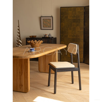 Simple Teak Dining Chair - scene