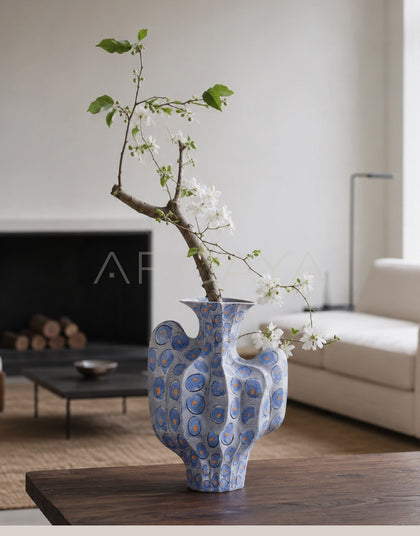 Handmade Irregular Ceramic Vase Boxi - scene