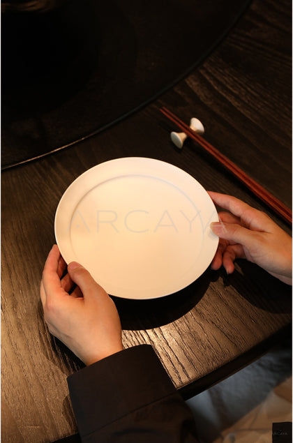 Rongbai Collab White Porcelain Four Person Set - scene