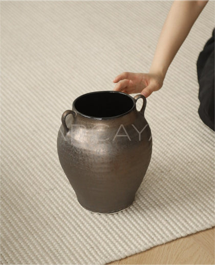 Artistic Wabi Sabi Mid Century Jar Vase - scene