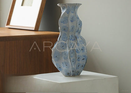 Wabi Sabi New Chinese Stoneware Jar Vase - scene