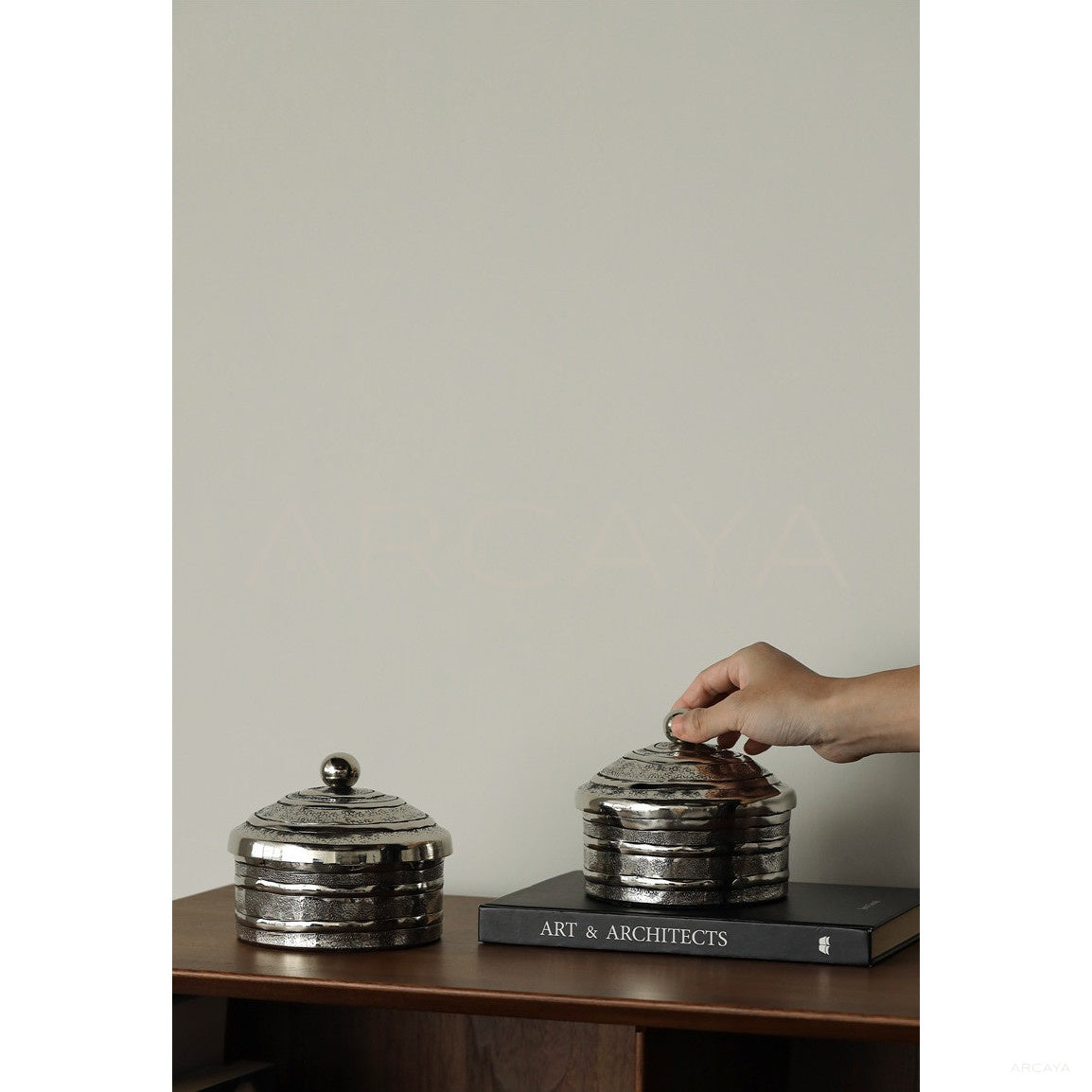 Silver Storage Jar in detail