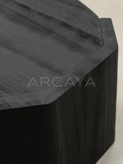 Jackfruit Wood Curved Coffee Table - detail