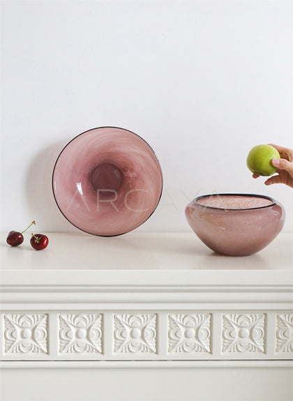 Glass Fruit Bowl Coffee Table - scene