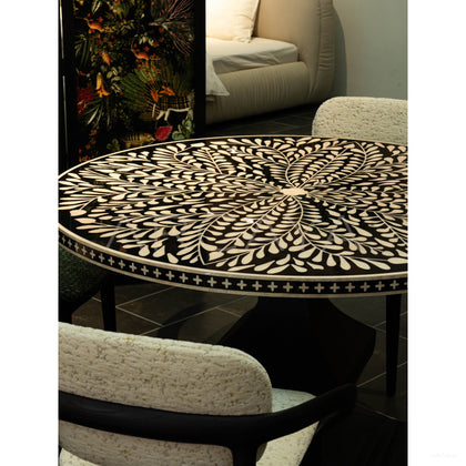 Mother Of Pearl Art Dining Table - scene