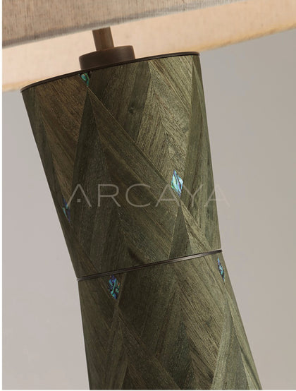 Green Prism Fabric Shade Table Lamp 95334 - detail