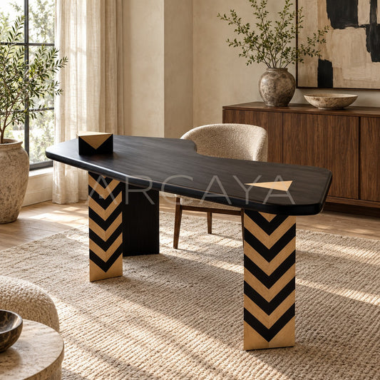 Irregular Mid Century Art Desk - scene