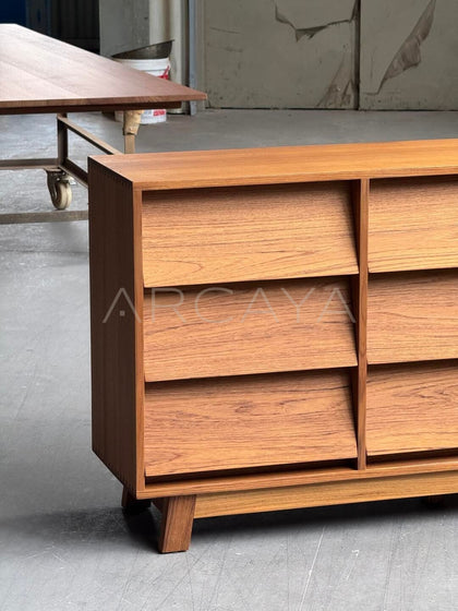 Burmese Teak Nine Drawer Chest - scene