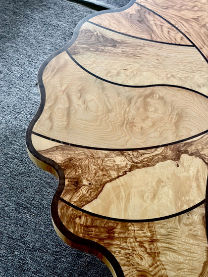 Lotus Leaf Solid Wood Coffee Table - detail