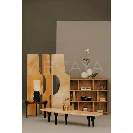 Straw Inlay Art Folding Screen - scene