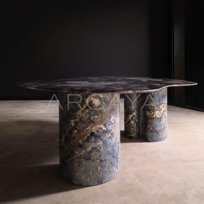 Aston Lan Stone Irregular Long Table - scene