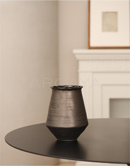 Artistic Wabi Sabi Mid Century Jar Vase - scene