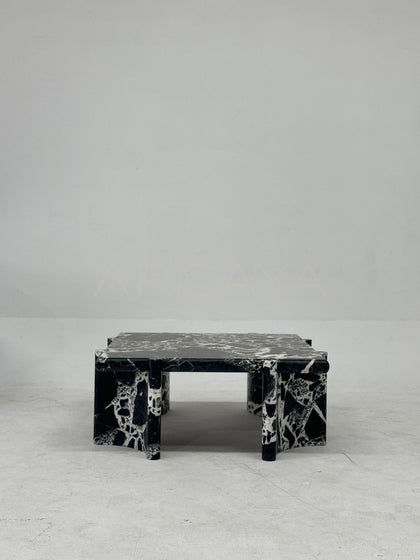 Black White Geometric Stone Console - scene