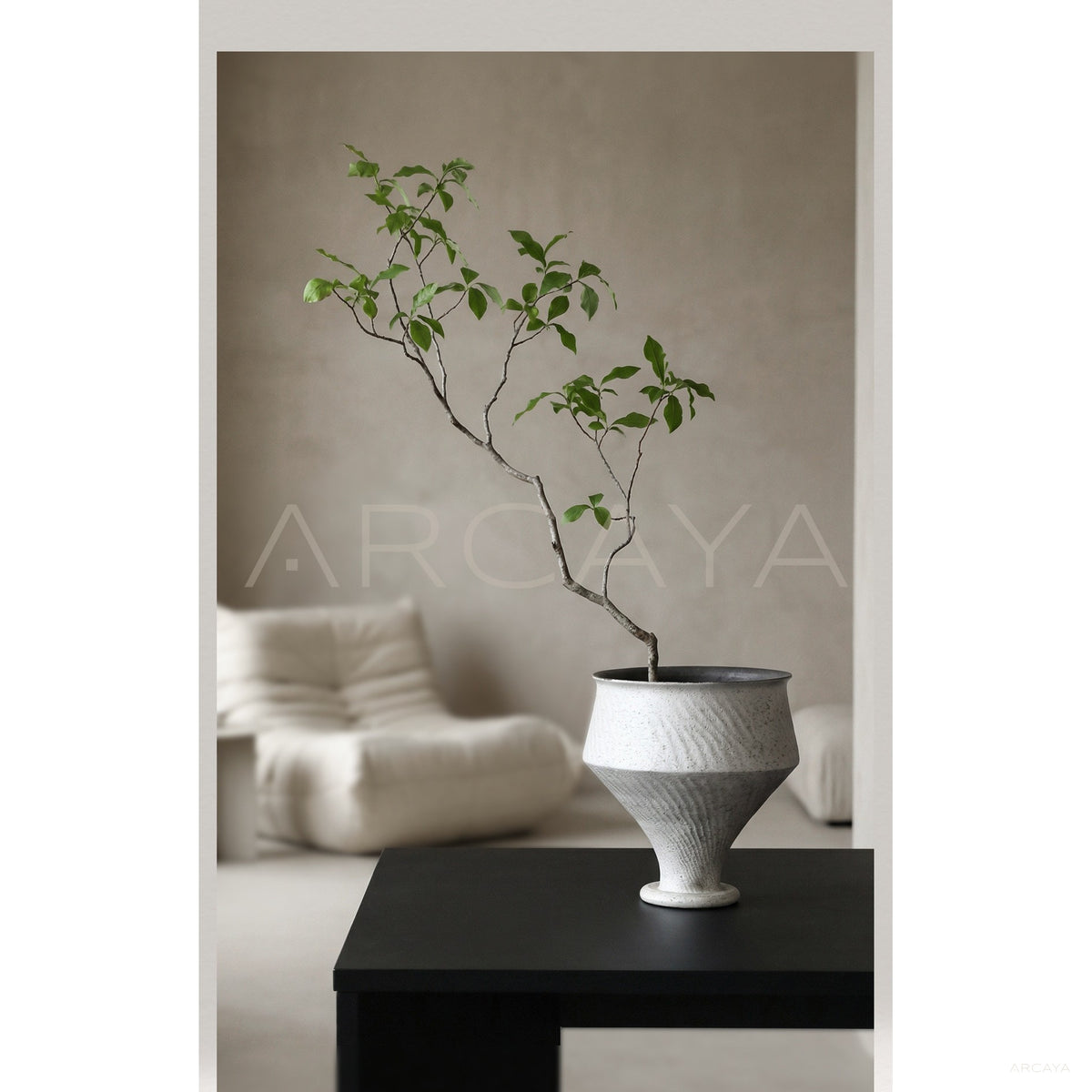 Silver Glaze Art Vase in detail