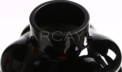 Black French Glass Vase - scene