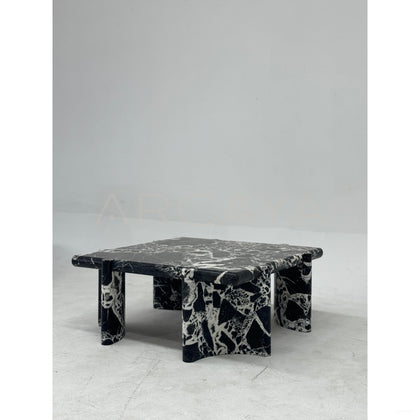 Black White Geometric Stone Console - scene