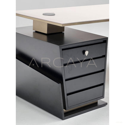 Geometric Irregular Executive Desk - scene