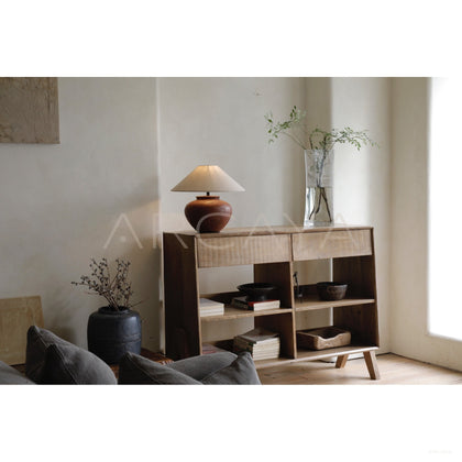 Open Two Drawer Storage Cabinet - scene