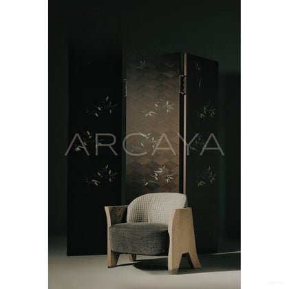 Fine Wood Inlay Folding Screen - scene