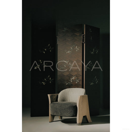 Fine Wood Inlay Folding Screen - scene