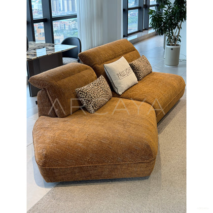Armless Irregular Curved Sofa - scene
