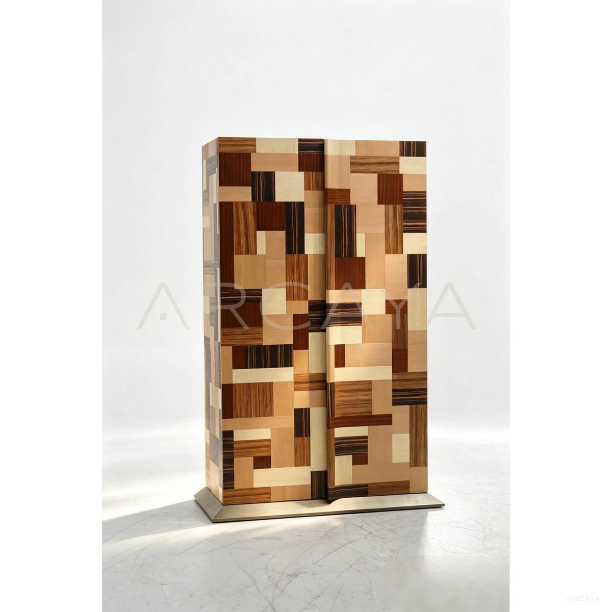 Marquetry Tall Cabinet in detail