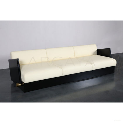 Bauhaus Straight Leather Sofa - scene