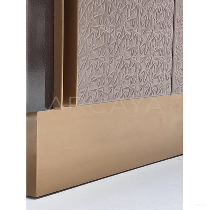 3D Leather Sideboard Metal Base - scene