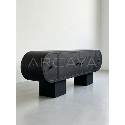 Black Curved Sideboard - scene