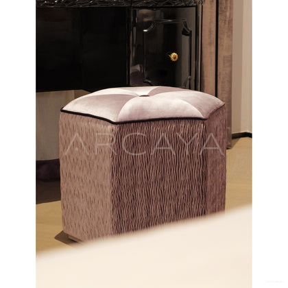 Pleated Purple Art Pouf - scene