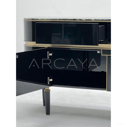 Blue Jade Stone Entryway Cabinet - scene