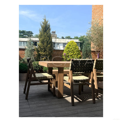 Teak Outdoor Dining Set Villa - scene