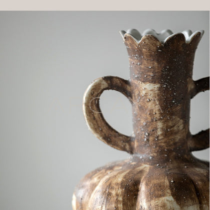 Dadan Handmade Double Ear Ceramic Vase - scene
