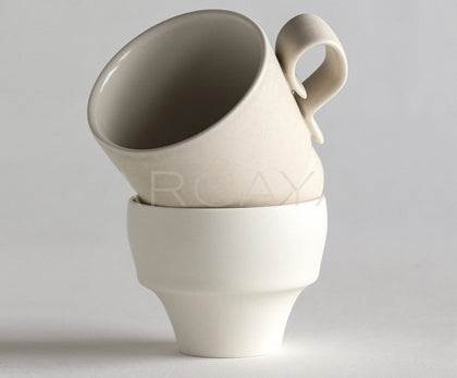 Rongbai Collab Vintage Ceramic Coffee Cup - scene