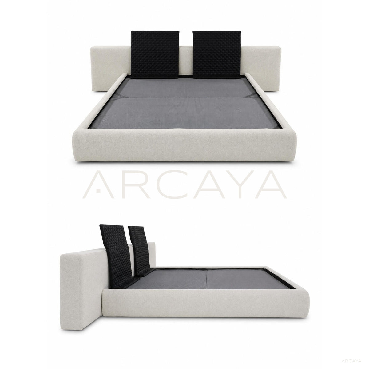 Custom Upholstered Bed in detail