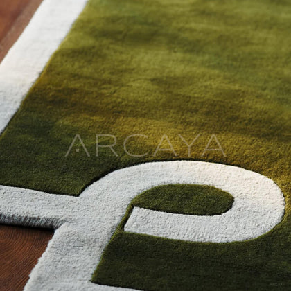 Olive Green Rug - scene