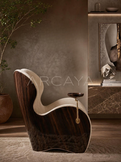 Sculptural Cigar Chair With Tray Solitude - scene