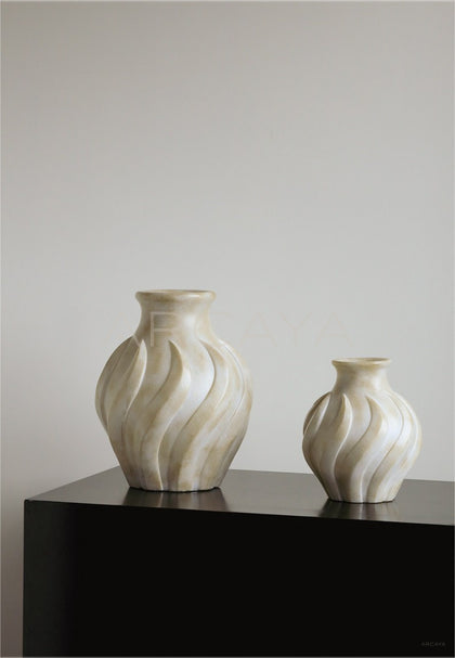 Mid Century French Distressed Vase - scene
