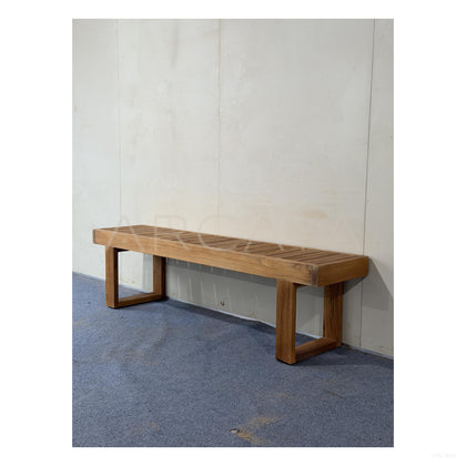 Teak Webbing Outdoor Set - scene