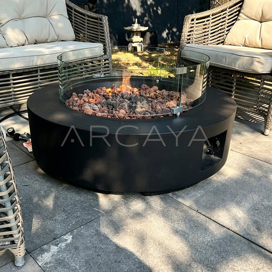 Gas Platform Fireplace No Wood Splitting - scene