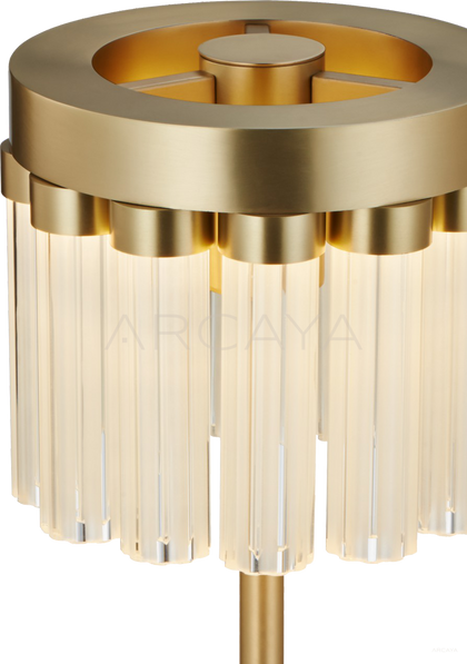 Gold Vertical Crystal Table Lamp 3071 - scene