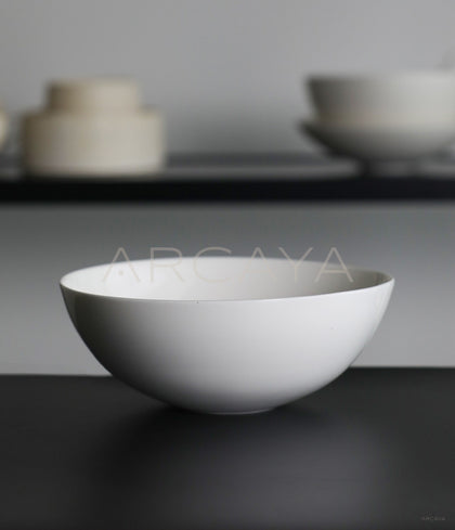 Sunxun Collab Pure White Ceramic Conical Bowl - scene