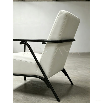 Saint Germain Bronze Leather Armchair - scene