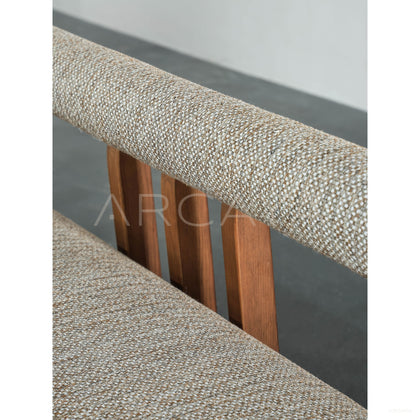 Mid Century Backrest Bench - scene