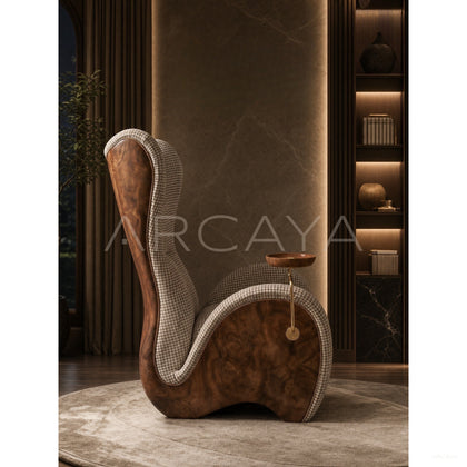 Sculptural Cigar Chair With Tray - scene