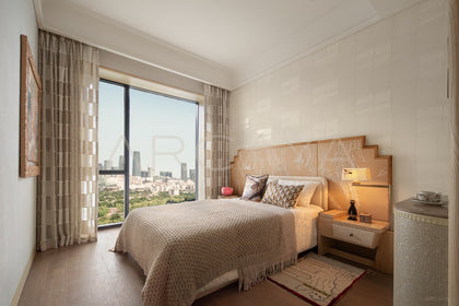 Movable Bed Backdrop Folding Screen - scene