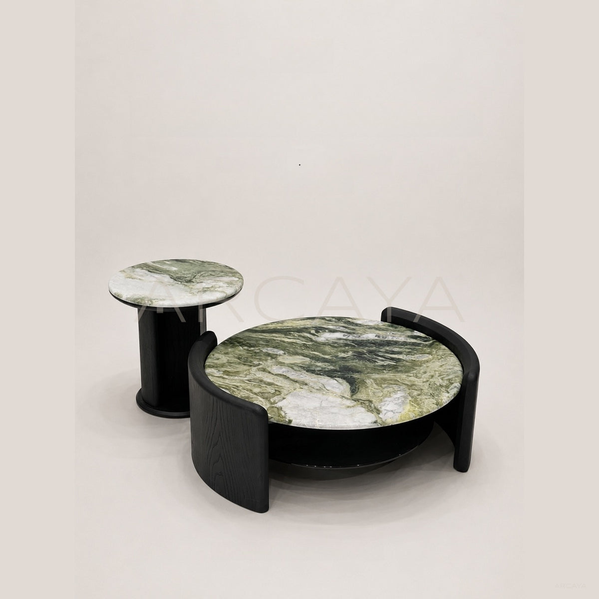 Daze Snow Mountain Jade Stone Coffee Table in detail