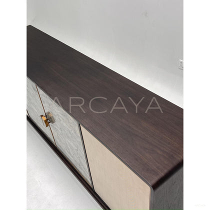 New Chinese Stone Fabric Four Door Sideboard - scene